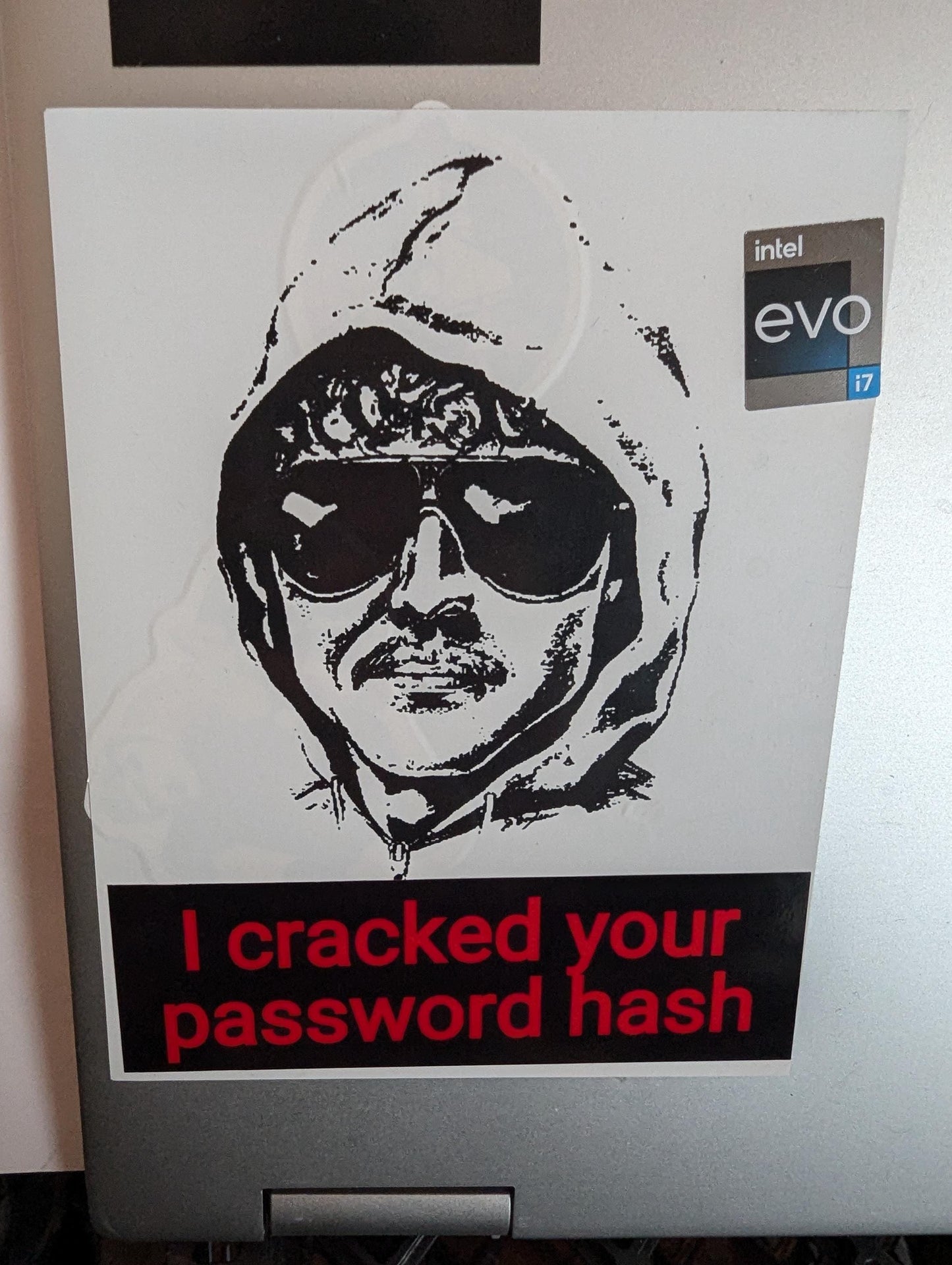 I cracked your password hash sticker - cybersecurity/hacking/cracking sticker
