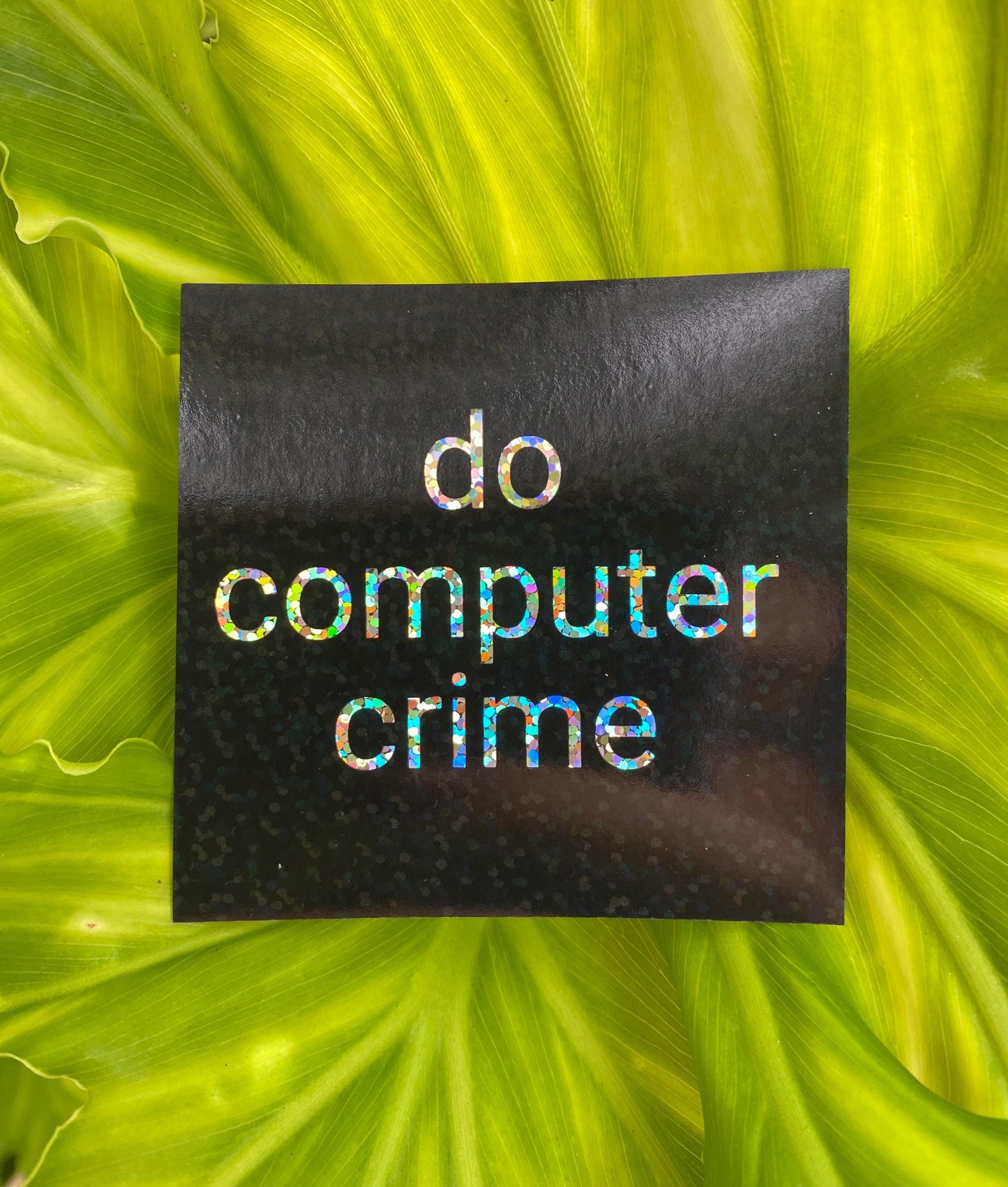 Do Computer Crime (sparkly glitter edition) stickers