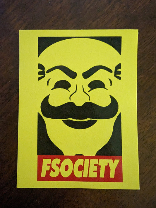fsociety sticker - Mr Robot - Elliot Alderson