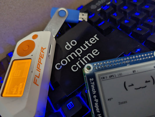 3 Pcs Sticker Pack Hacker Aesthetic Vinyl Waterproof "Do Computer Crime" Stickers