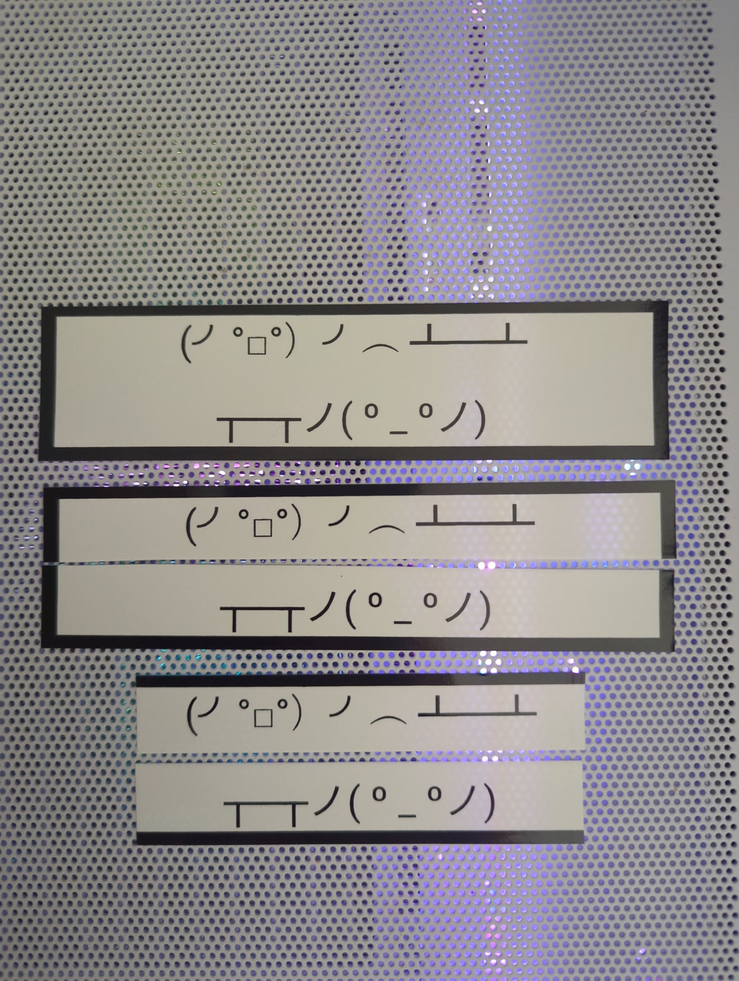(╯°□°)╯︵ ┻━┻ Table flipper ascii stickers